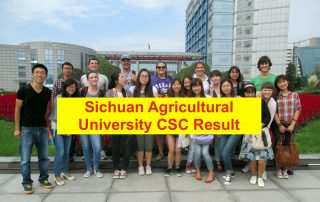 Résultat CSC de l'Université agricole du Sichuan